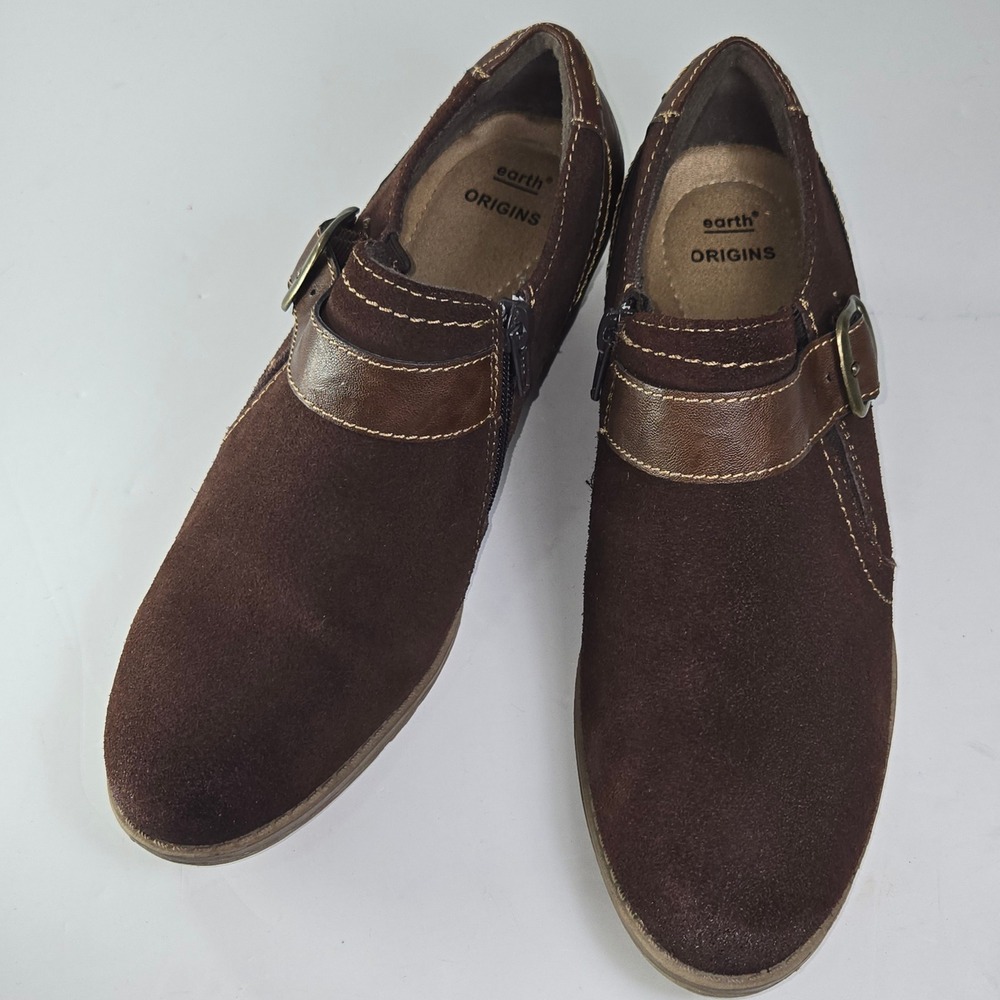 Earth‎ Origins Oakland Addie Women's brown buckle Booties Brown Size 8M